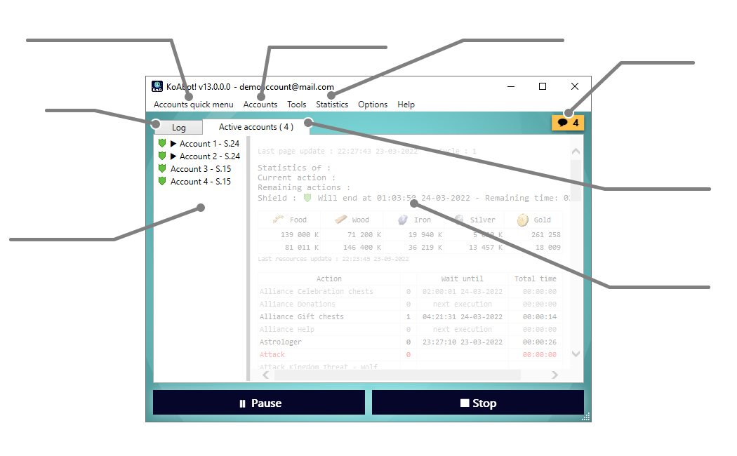 AoFbot! PC user interface